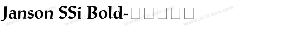 Janson SSi Bold字体转换